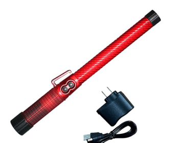 16" Heavy-Duty Rechargeable Traffic Wand with Siren
