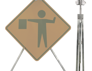 Galvanized Steel Tripod Sign Stand