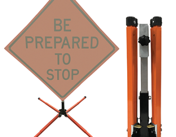 Steel Compact Springless Sign Stand (for Roll-Up Signs)