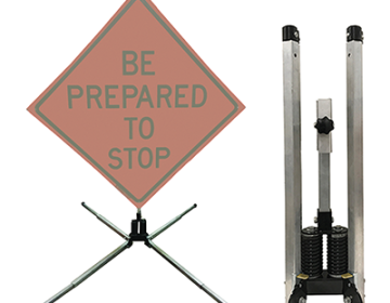 Aluminum Compact Double Spring Sign Stand (for Roll-Up Signs)
