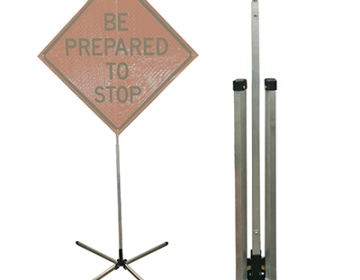 Medium Height Springless Sign Stand (for Roll-Up Signs)