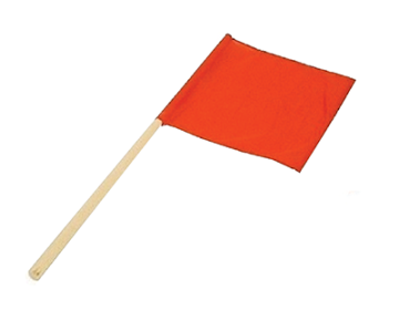 18" Solid Orange Traffic Safety Flag