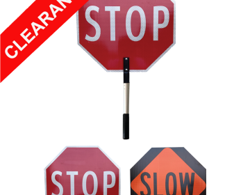 18" ABS Plastic STOP-SLOW Paddle (Aluminum Screw Handle)