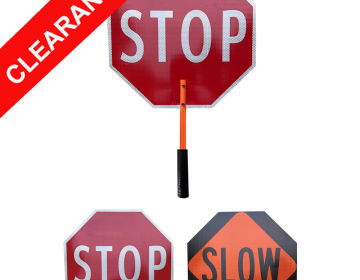 18" ABS Plastic STOP-SLOW Paddle (Fiberglass Handle)