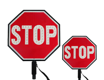 Economy 18" Flashing LED STOP-STOP Handheld Paddle Sign