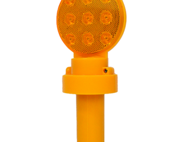 Amber Traffic Cone Light with Stem Insert