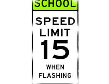 Solar-Powered Flashing LED School Speed Limit Sign