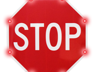 Solar-Powered Flashing LED STOP Sign