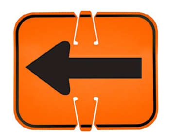 Reflective Reversible Arrow Traffic Cone Sign