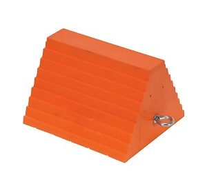 Molded Urethane Wheel Chock 6" W x 8.5" H x 8" D