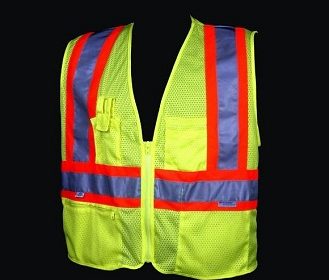 Class 2 Lime - Yellow Mesh Safety Vest - 15 Count