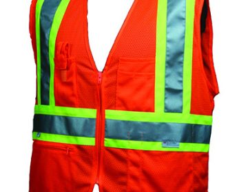 Class 2 Orange Safety Vest - 15 Count