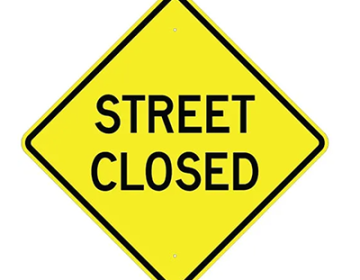 Aluminum Street Closed Sign (W-62)