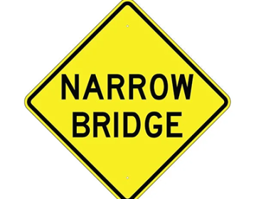 Aluminum Narrow Bridge Sign (W5-2A)