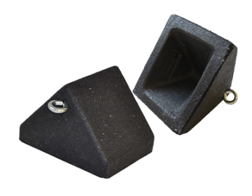 RV & Trailer Rubber Wheel Chock - 5.25" W x 6.75" D x 4.5" H