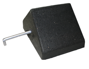 Utility Vehicle & RV Rubber Wheel Chock - 9.75" W x 7.75" D x 5" H