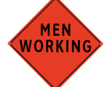 36" Non-Reflective Orange Vinyl Roll-Up Sign