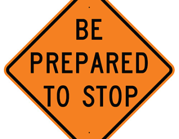 Aluminum Be Prepared To Stop Sign (W3-4)