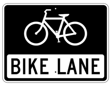Aluminum Bike Lane Sign (R3-17)