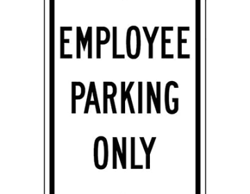 Aluminum Employee Parking Only Sign
