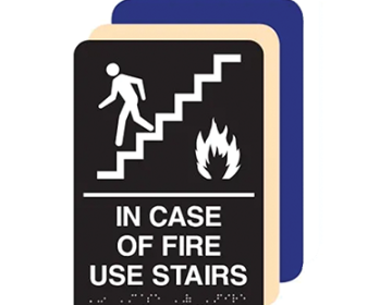 In Case of Fire Use Stairs ADA Compliant Sign