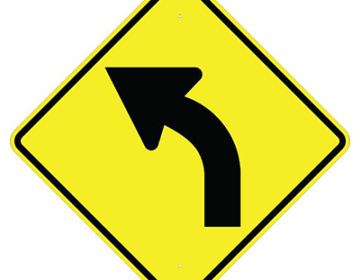 Aluminum Curve Sign (W1-2)