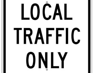 24" x 24" Aluminum LOCAL TRAFFIC ONLY Sign (R11-5)