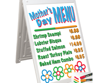 Marker Board Kit for Portable Sign Stands - Set of 2