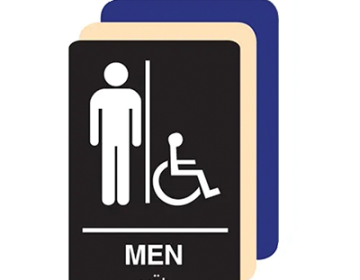 Men Handicapped Accessible ADA Restroom Sign