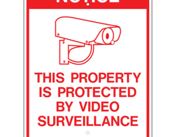 Aluminum Surveillance Camera (Symbol) Sign
