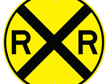 Aluminum Railroad Crossing Symbol Sign (W10-1)