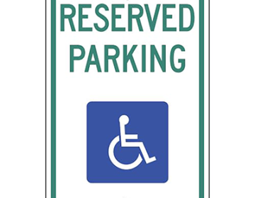 Aluminum Reserved Parking Sign (Large Symbol)