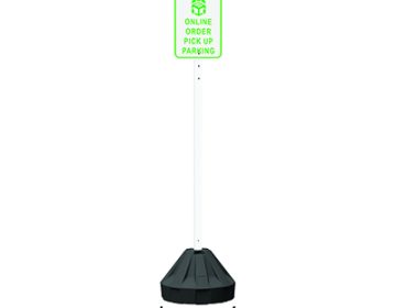 Roll-A-Post™ Portable Sign Post - 18" Base