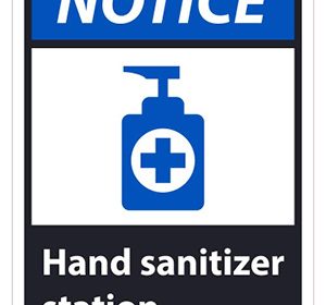 NOTICE HAND SANITIZER STATION 10 x 14