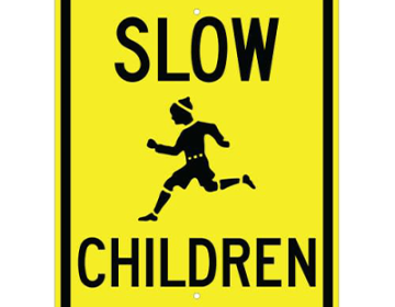 Aluminum Slow School (Symbol) Sign (G-2)