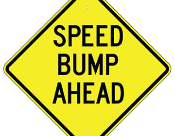 Aluminum Speed Bump Ahead Sign (W16-7)