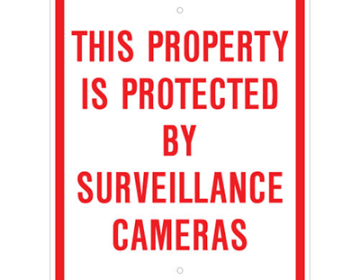 Aluminum Surveillance Camera Sign