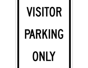 Aluminum Visitor Parking Only Sign