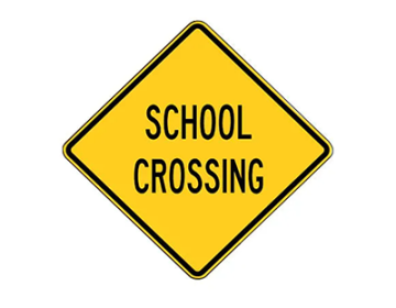 Aluminum School Crossing Sign