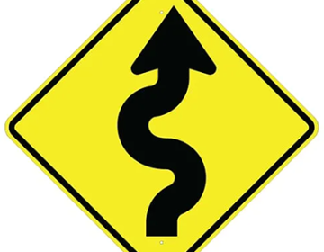 Aluminum Winding Road Sign Sign (W1-5)
