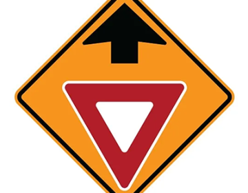 Aluminum Yield Ahead Symbol Sign (W3-2)