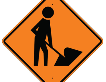 Aluminum Men Working Symbol Sign (W21-1)